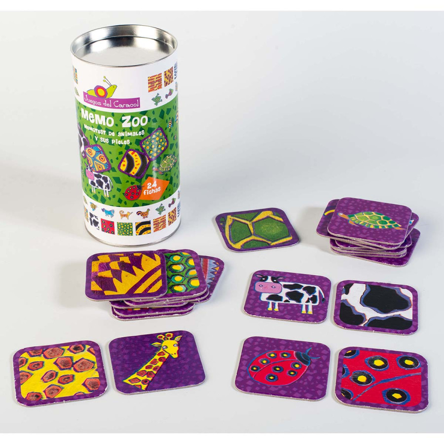 Juego de Memoria Memo Zoo Animales Y Pieles