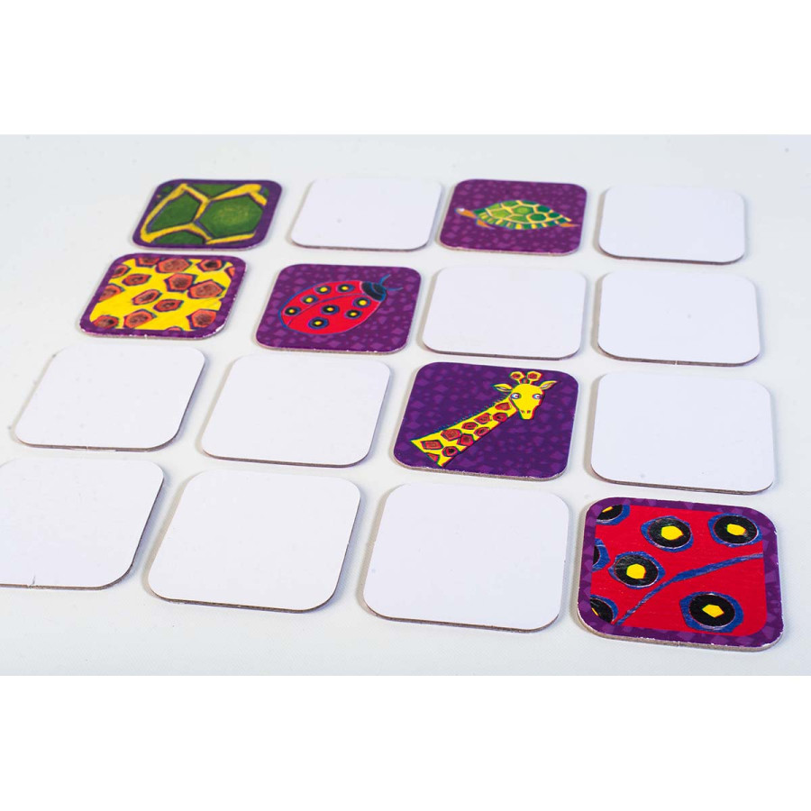 Juego de Memoria Memo Zoo Animales Y Pieles