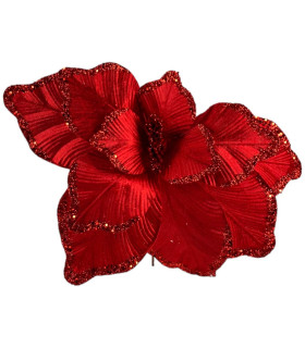Adorno de Poinsettia Roja 44 cm Alparamis