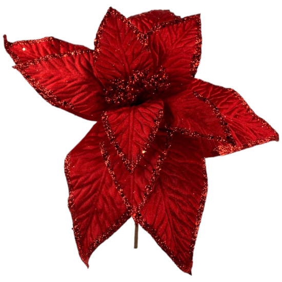 Adorno de Poinsettia Roja 40 cm Alparamis
