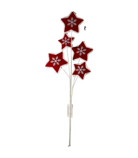 Rama de Estrellas Rojas 67 cm Alparamis
