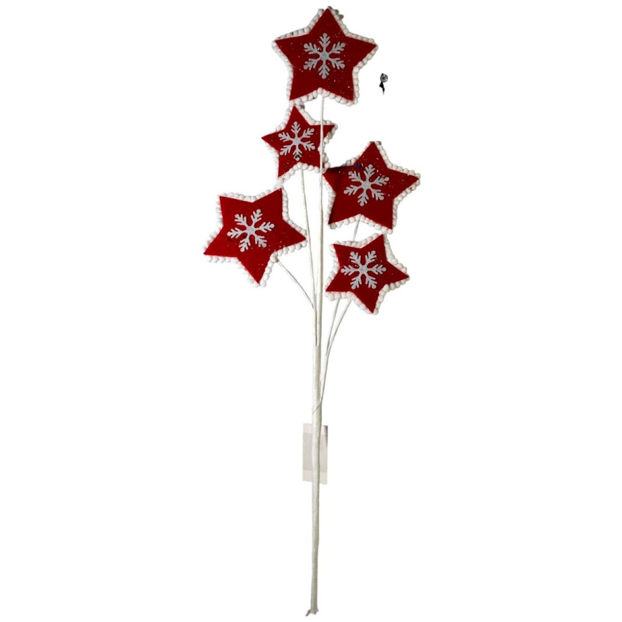 Rama de Estrellas Rojas 67 cm Alparamis