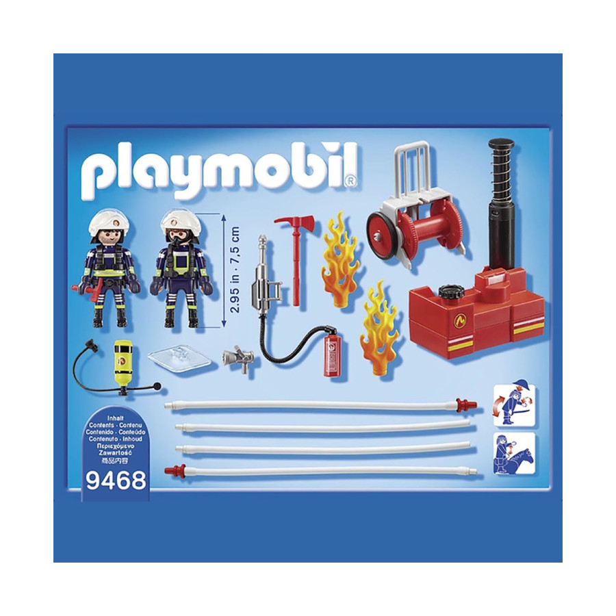 Bomberos Con Bomba De Agua Juguete Playmobil
