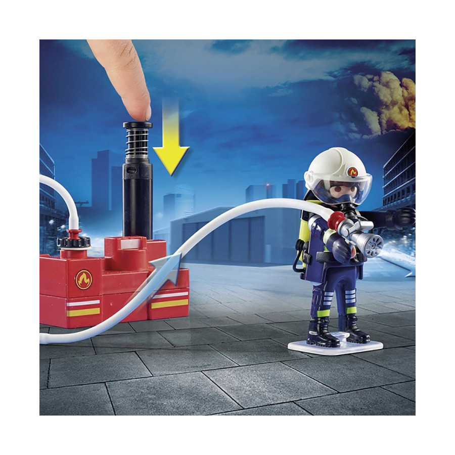 Bomberos Con Bomba De Agua Juguete Playmobil