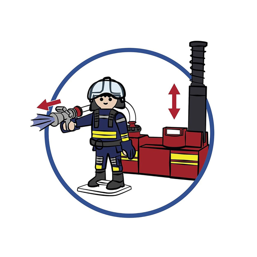 Bomberos Con Bomba De Agua Juguete Playmobil
