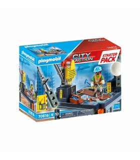 Playmobil City Life Starter Pack Construcción Con Grua