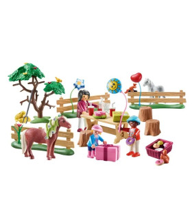 Playmobil Fiesta De Cumpleaños En La Granja De Ponis