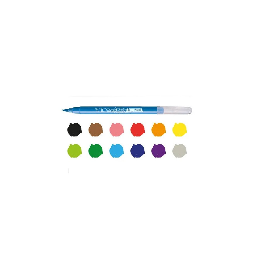 Marcadores Acuarelables Aquarello Carioca x 12