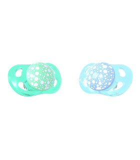 2 Chupetes 0-6M Azul y Verde Twistshake