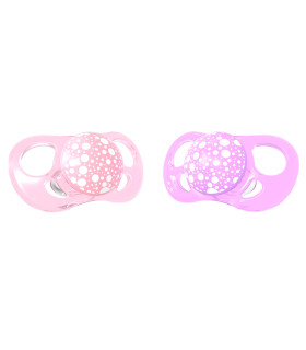 2 Chupetes 6M Rosa y Púrpura Twistshake