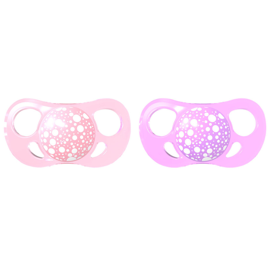 2 Chupetes 6M Rosa y Púrpura Twistshake