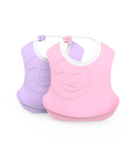 Twistshake Baberos X2 Rosa y Lila