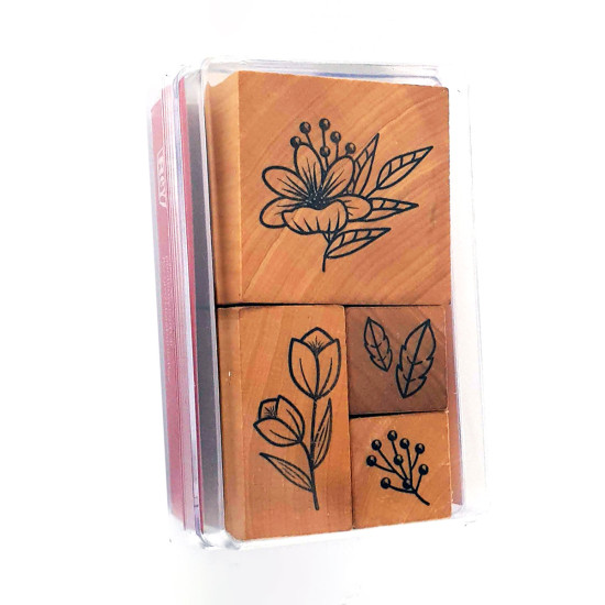 Set Mediano de Sellos Flores Renata