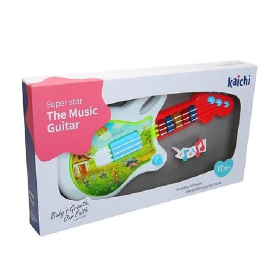 Guitarra con luz y música Kaichi