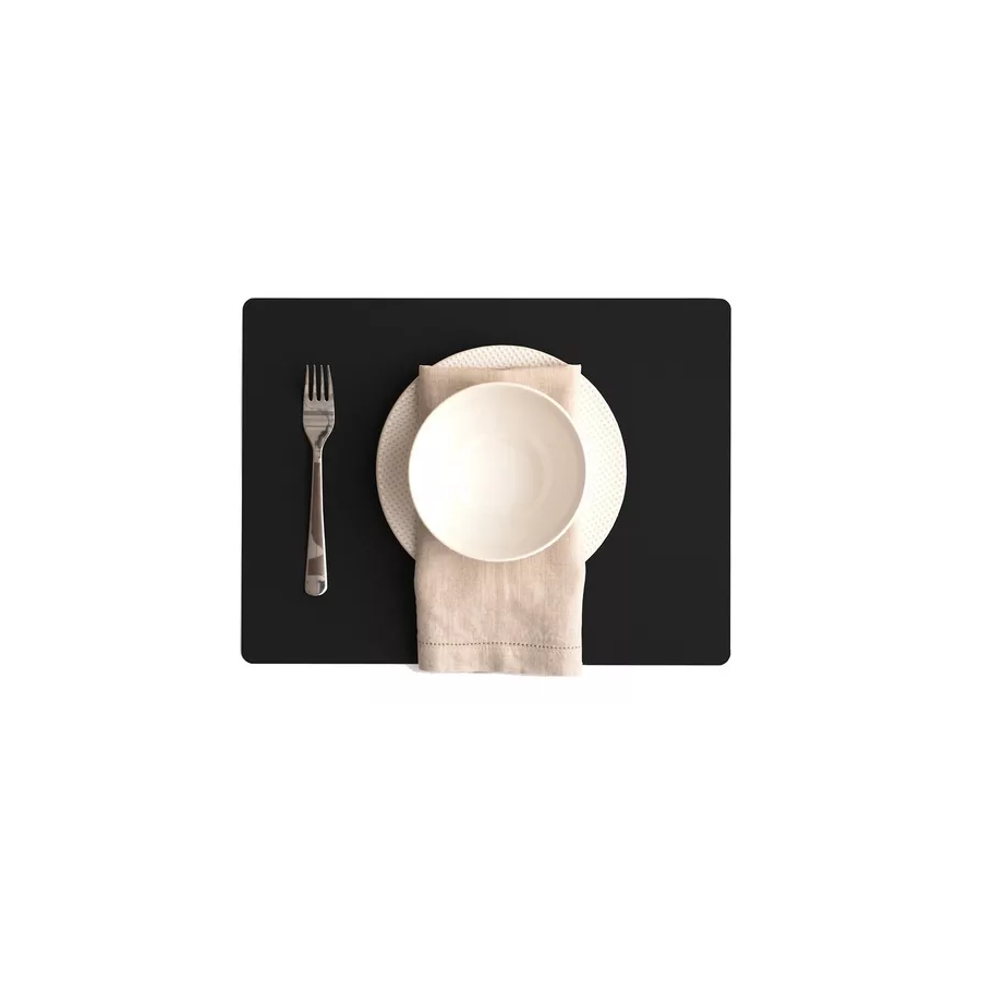 Individual De Mesa Rectangular Negro