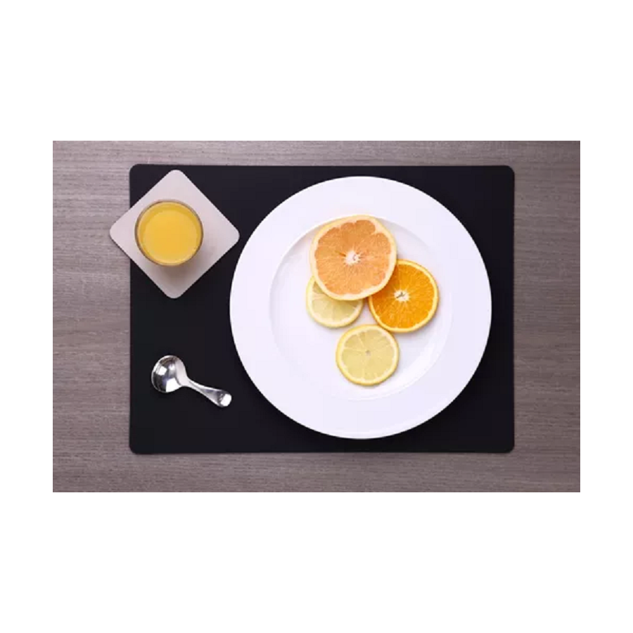 Individual De Mesa Rectangular Negro