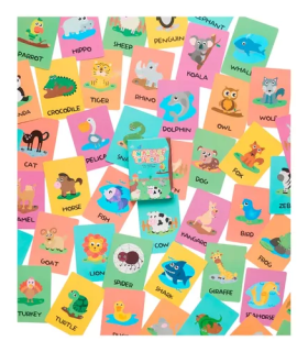 Cartas Didácticas Ingles Animals Of The World Barco De Papel
