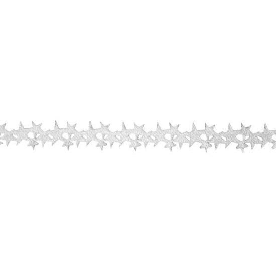 Cinta Superstar Metálica Plateada 2 cm x 10 metros