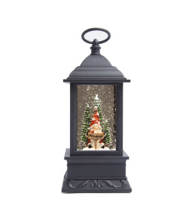 Adorno de Farol Santa y Reno con LED 23 cm Alparamis