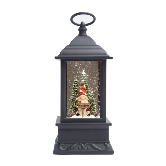 Adorno de Farol Santa y Reno con LED 23 cm Alparamis