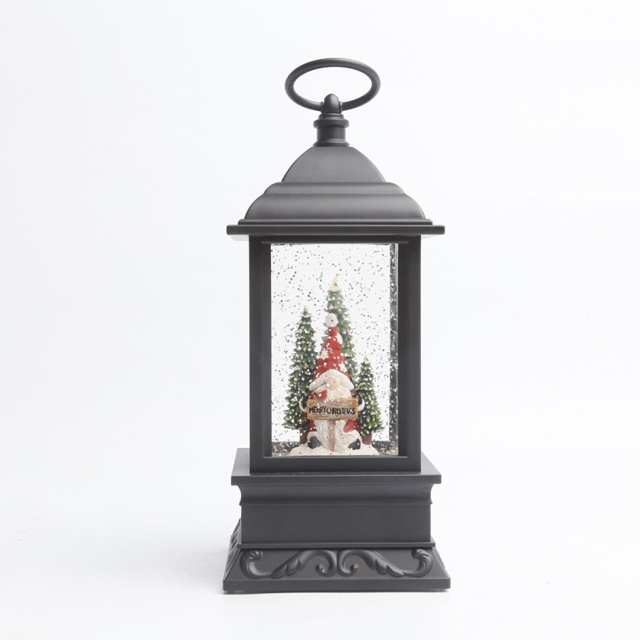 Adorno de Farol Santa y Reno con LED 23 cm Alparamis