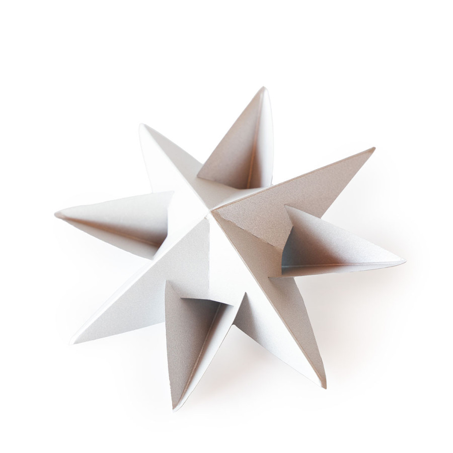 Estrella para Armar 19 cm Plateada x 2