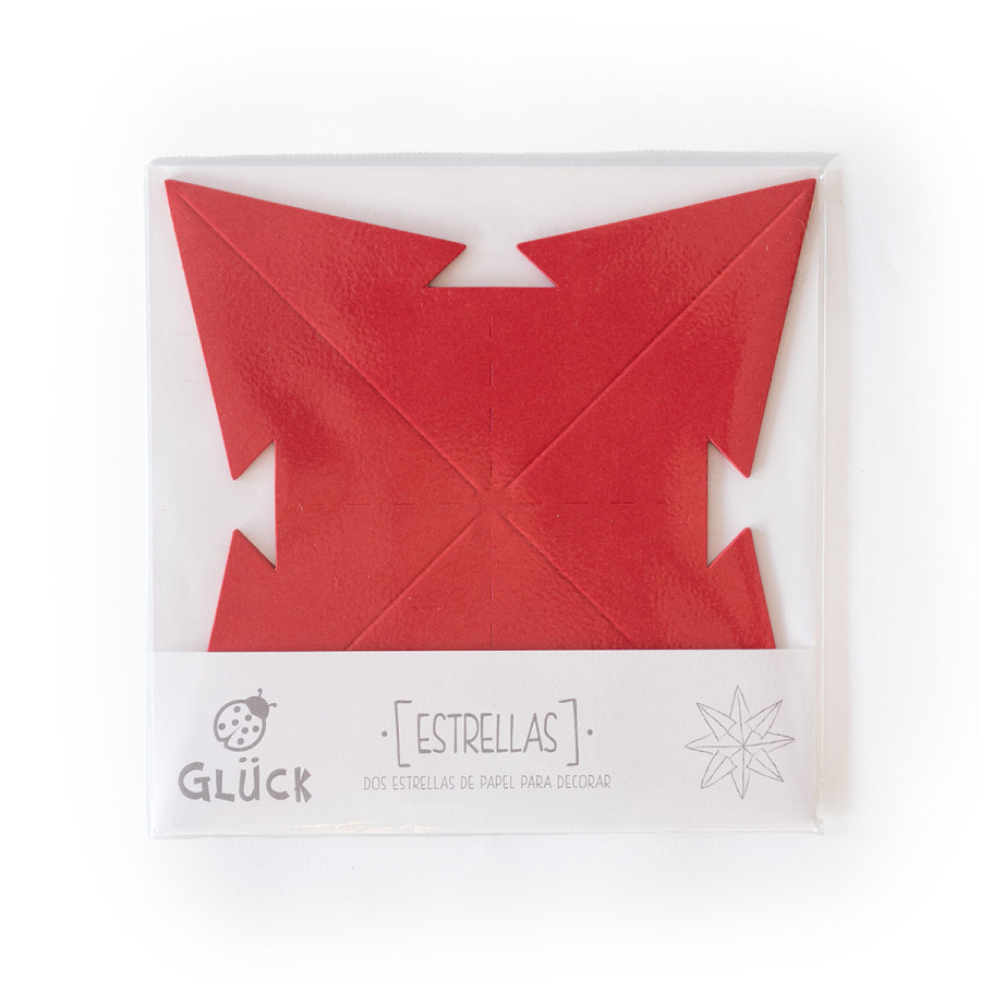 Estrella para Armar 19 cm Roja x 2