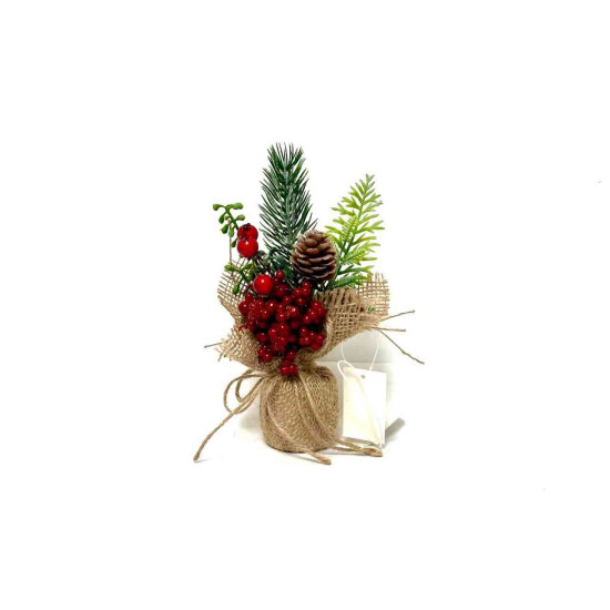 Arbolito de Navidad con Picks Rojos 20 cm Alparamis SH24-521