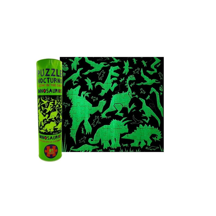 Rompecabezas Fluo 81 Pzas Dinosaurios