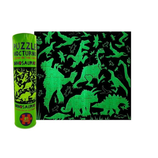 Rompecabezas Fluo 81 Pzas Dinosaurios