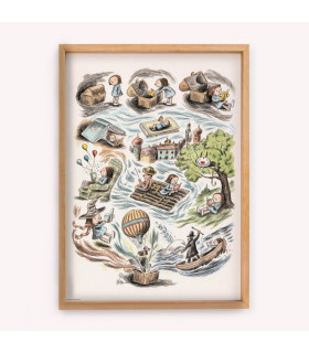 Póster 50x70 cm Las aventuras de Enriqueta por Liniers