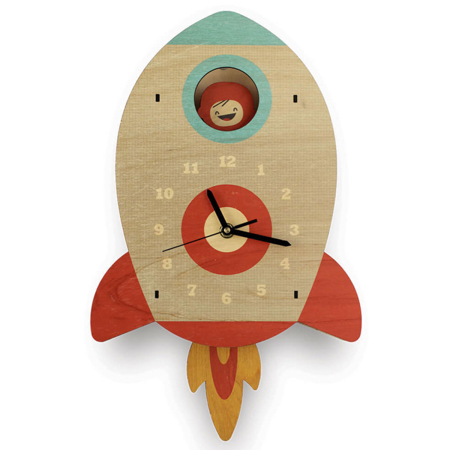 Reloj Péndulo Cohete Woodaloo