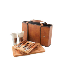 Set Asado X2 con Tabla de Corte Full Caramelo
