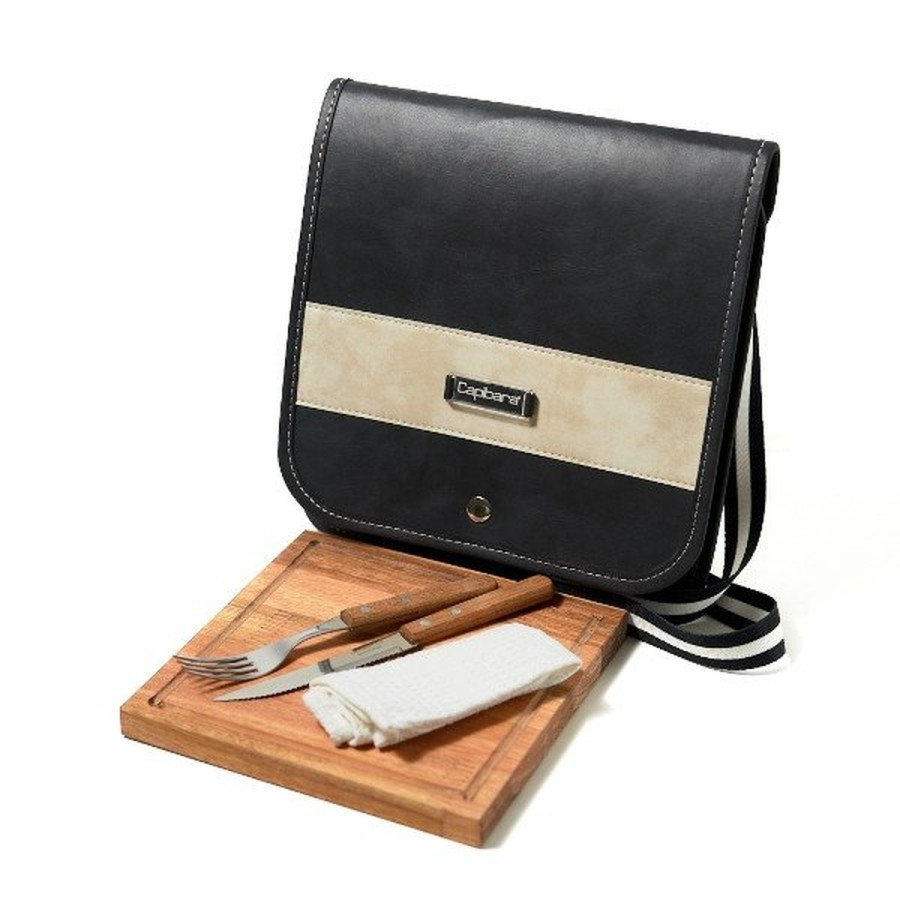 Porta Tablita Asado X1 con Correa XL Negro