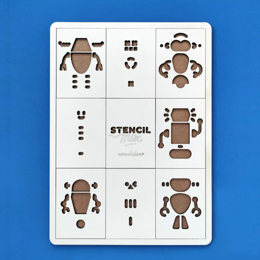 Stencil Mix - Robots