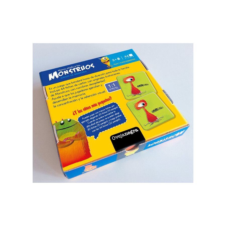 Juego de Memoria Nunca Olvido A Los Monstruos
