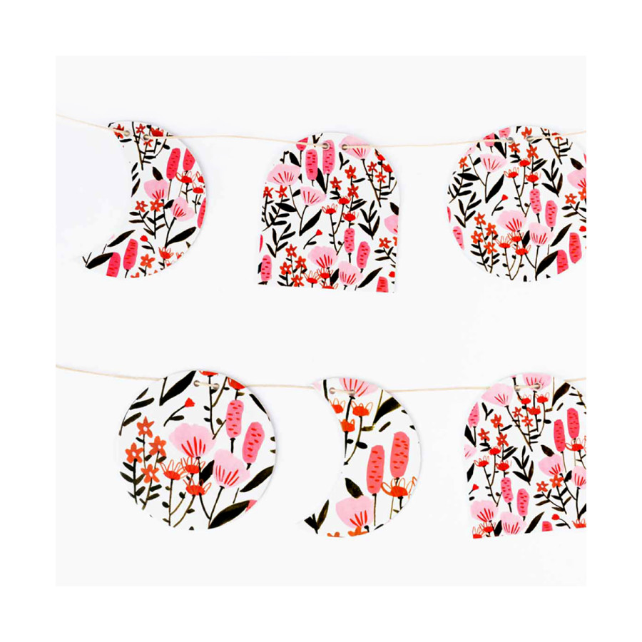 Guirnalda de 9 piezas  Flores Silvestres de Josefina Schargorodsky