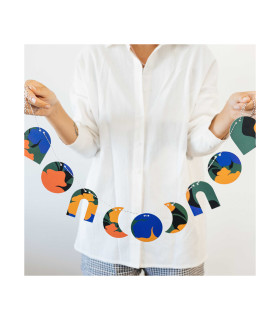 Guirnalda de 9 piezas  Flores para Warhol de Agustina Basile