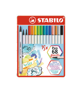15 Marcadores Pen 68 Lata Stabilo