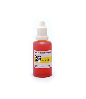 Botellita de Tinta para sellos color Amarillo 30 cm3
