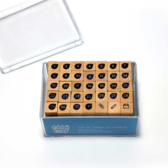 Set de sellos Bullet Jounal Números Calendario