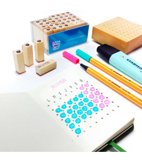 Set de sellos Bullet Jounal Números Calendario