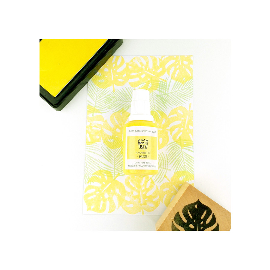 Botellita de Tinta para sellos color Amarillo Pastel 30 cm3
