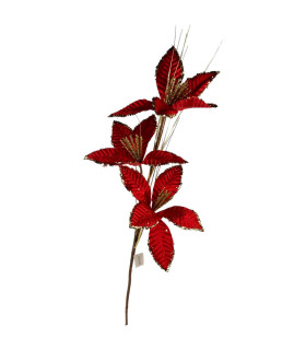 Adorno de Poinsettias Rojas 90 cm Alparamis