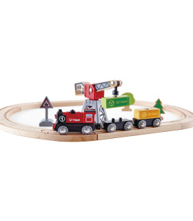 Tren a Pila de Juguete con Circuito de Vías de Carga y Descarga Hape