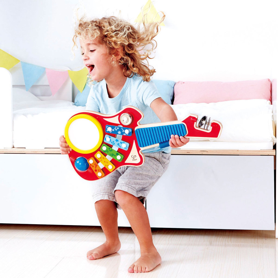 Guitarra 6 en 1 Hape Instrumento Musical de Juguete