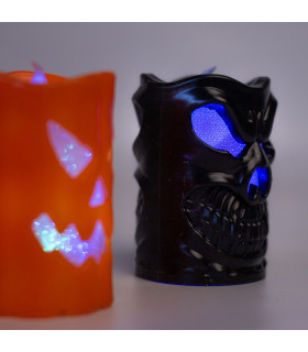 Vela LED a Pilas de Calavera Halloween Alparamis