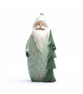 Adorno de Papá Noel con Pino 24 cm Alparamis