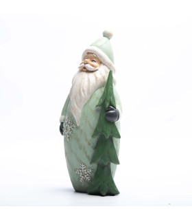 Adorno de Papá Noel con Pino 24 cm Alparamis