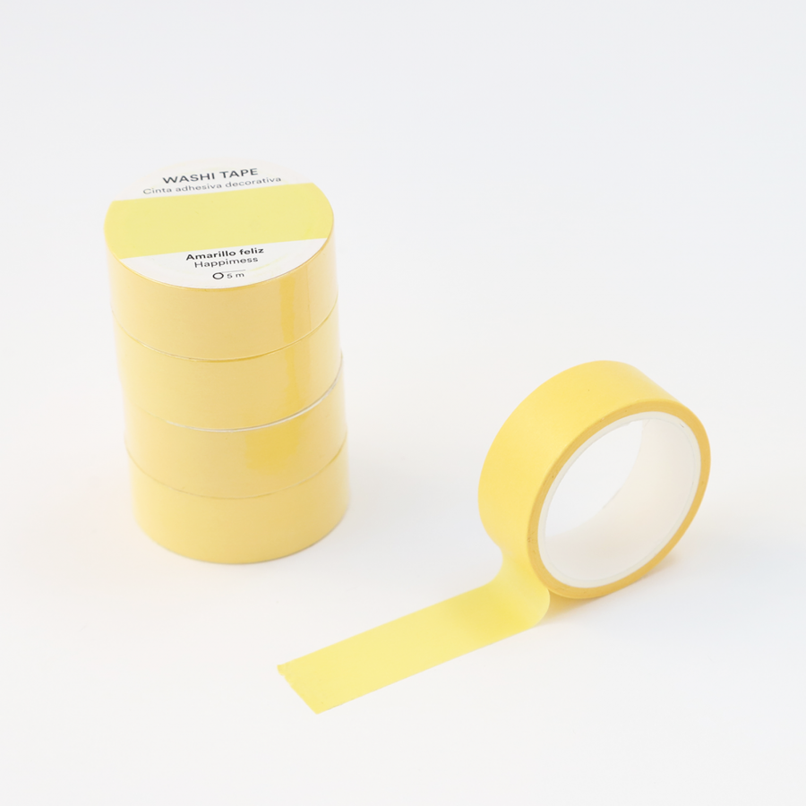 Washi Tape x5m Amarillo Feliz